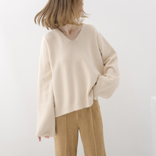秋冬羊绒v领针织衫