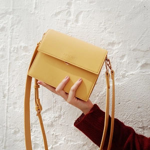 韩版百搭斜挎风琴包