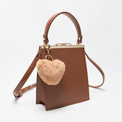 MUZI定制韩版简约夹子手提包