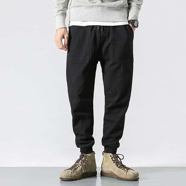 冬季加绒加厚束脚裤