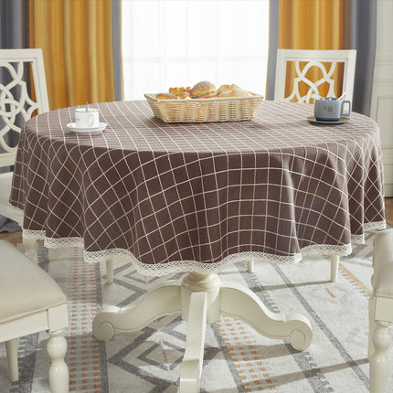 布艺棉麻小清新圆桌桌布