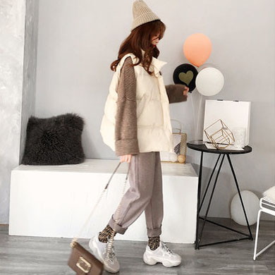 bf风原宿加厚背心外套