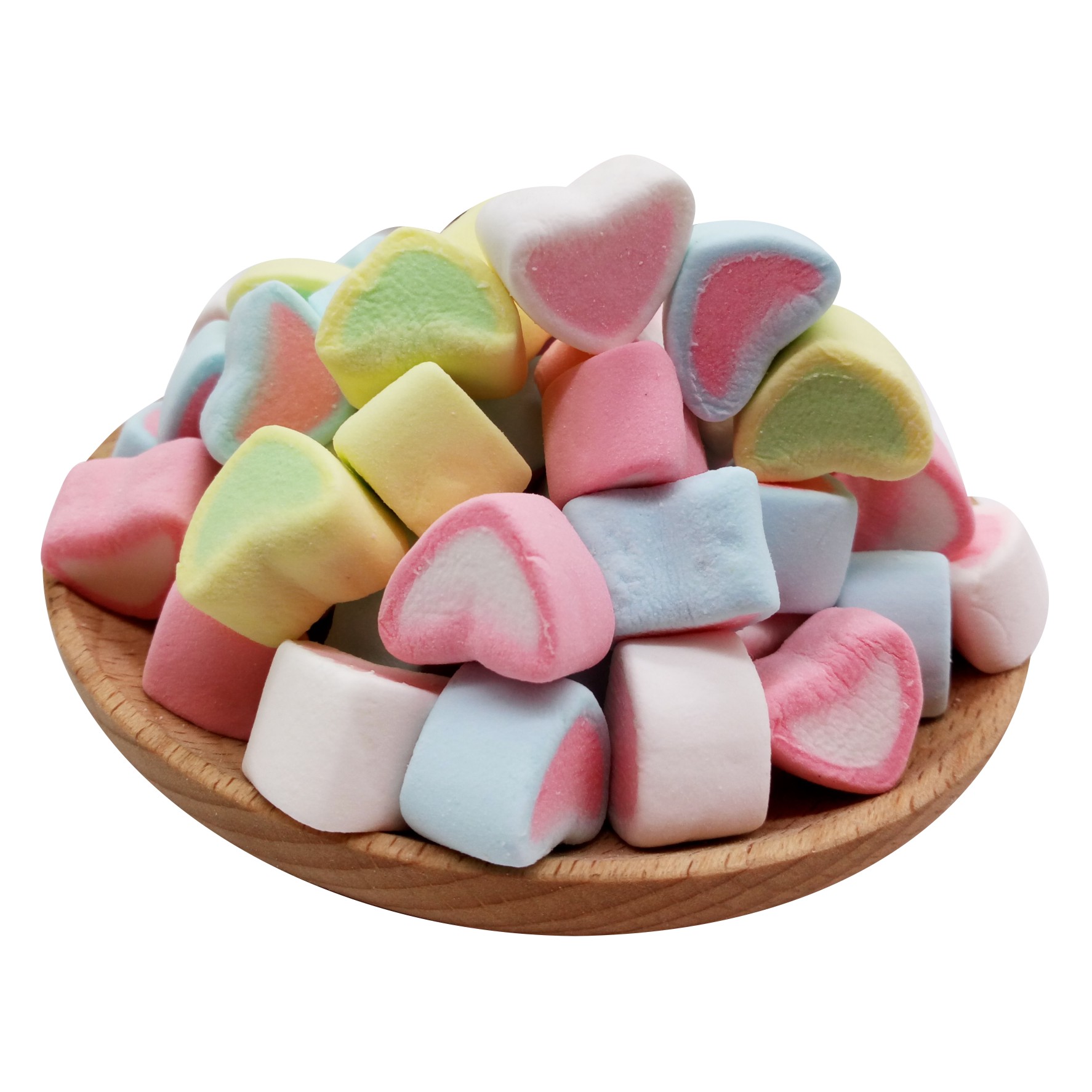 彩色棉花糖心形爱心500g