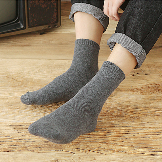 4双装男士超厚中筒袜