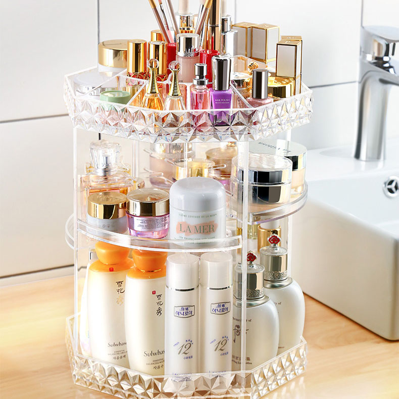 亚克力旋转化妆品收纳盒