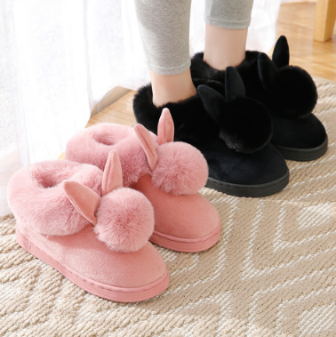 冬季包跟外穿可爱毛毛鞋