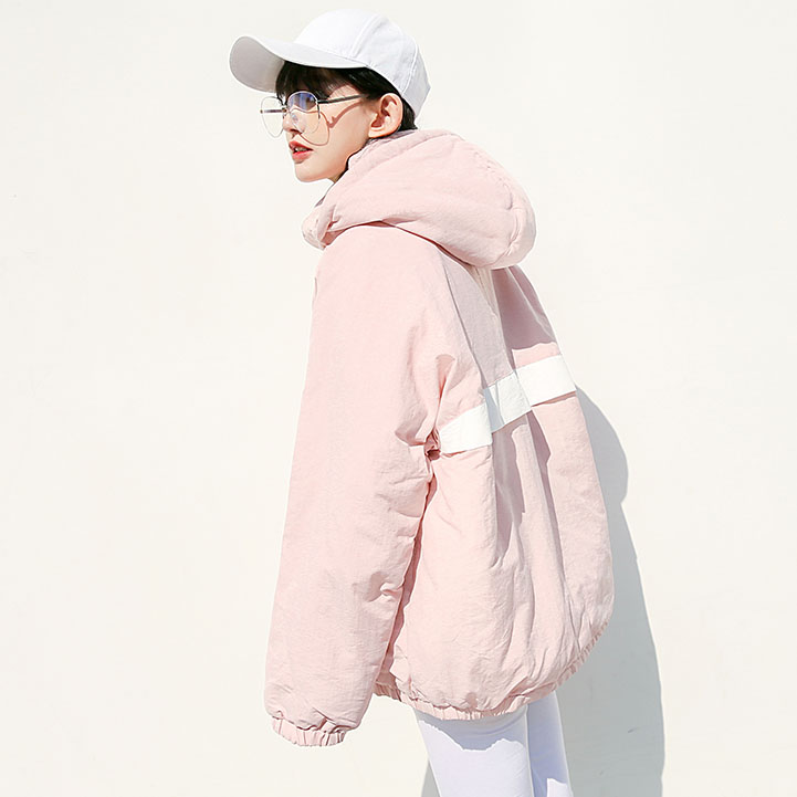 韩版宽松bf双面棉袄