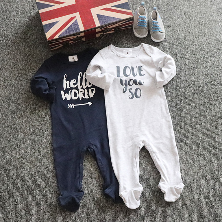 儿童长袖连体包脚哈衣