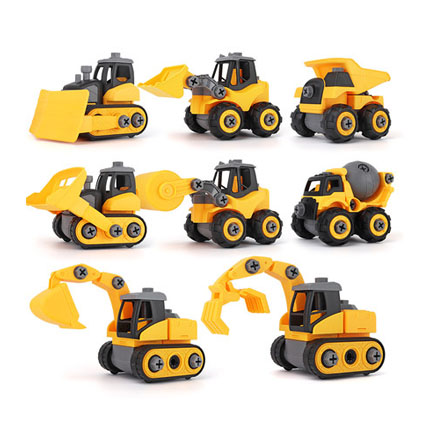 儿童小号可拆卸工程车玩具