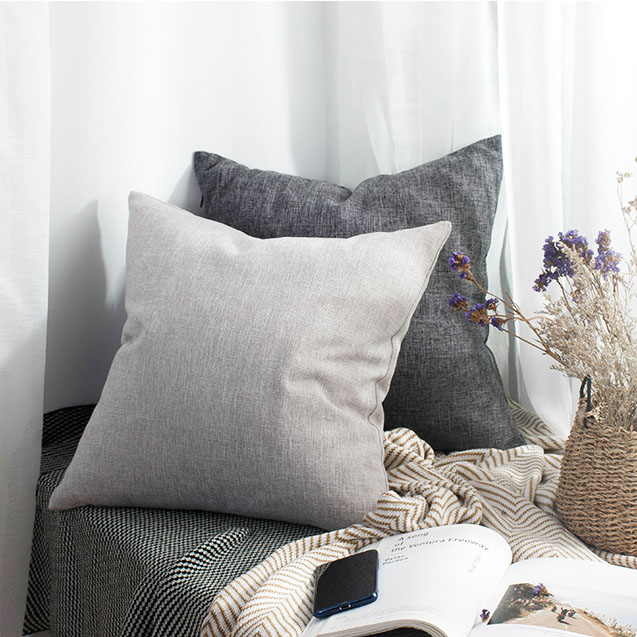 亚麻抱枕套床头靠垫
