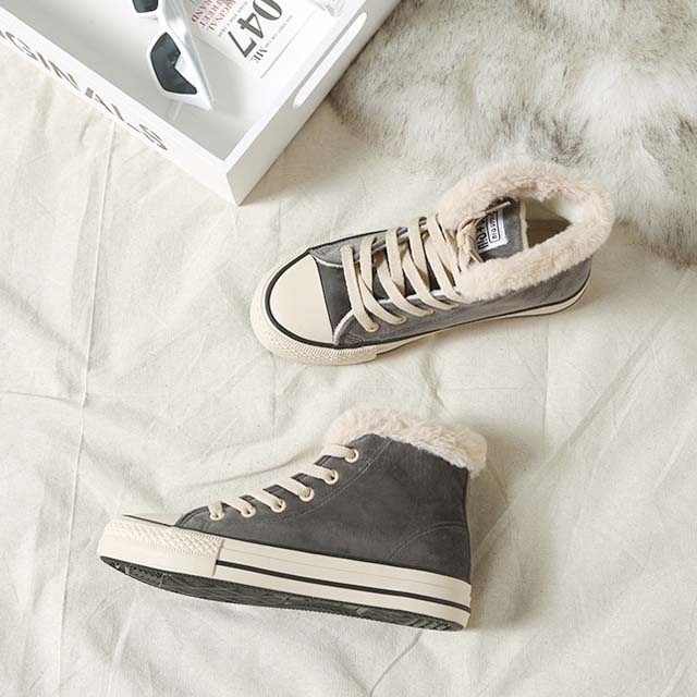 环球加绒保暖高帮帆布鞋