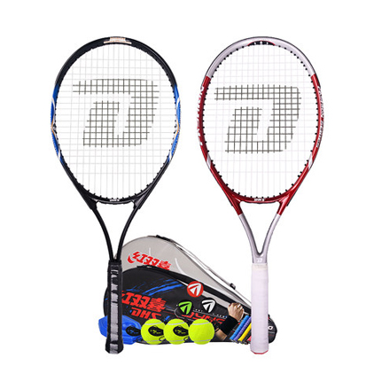 红双喜带线回弹专业碳素网球拍