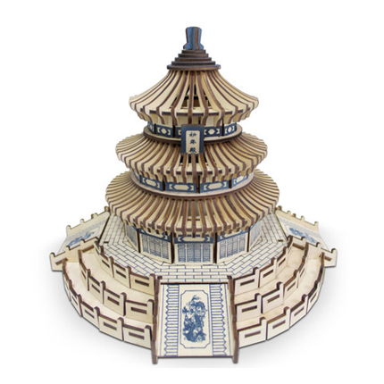 diy古建筑手工制作益智模型玩具