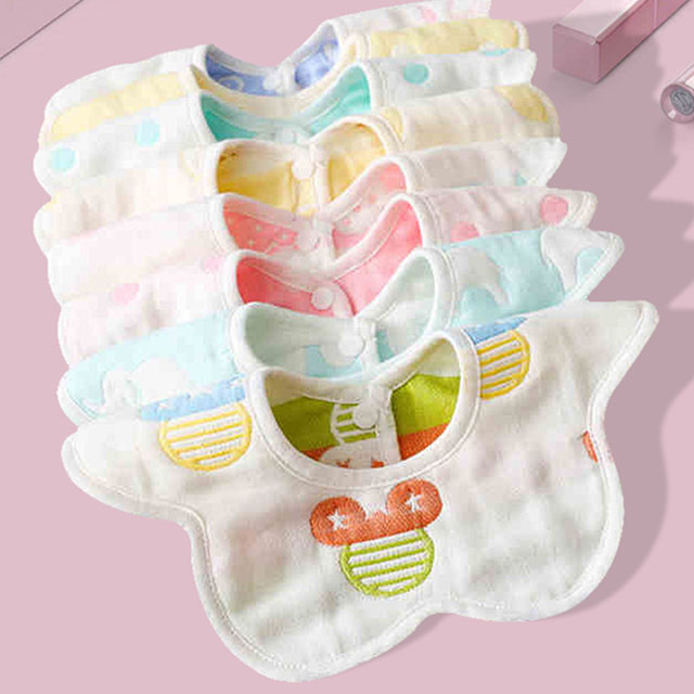 6条装360度旋转婴儿口水巾