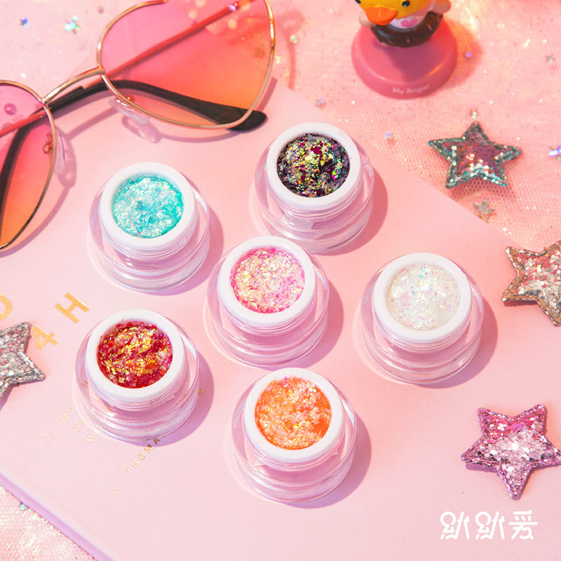 网红眼妆星星贴亮片妆