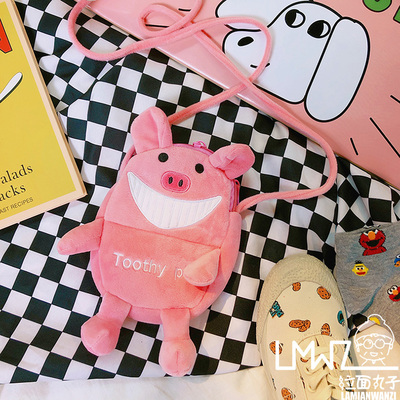 可爱猪猪卡通单肩包