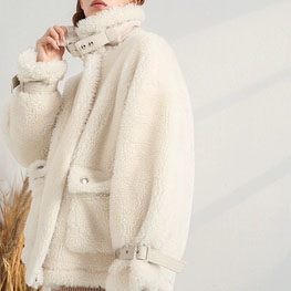 OTS韩版宽松羊羔毛外套