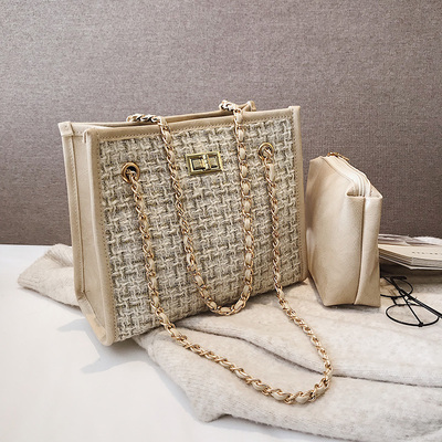 韩版chic大容量链条包