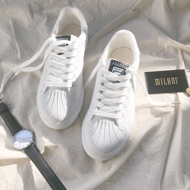 环球冬季加绒贝壳板鞋