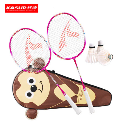 狂神初学者羽毛球拍2支套装