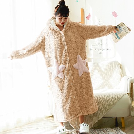 珊瑚绒星星睡衣