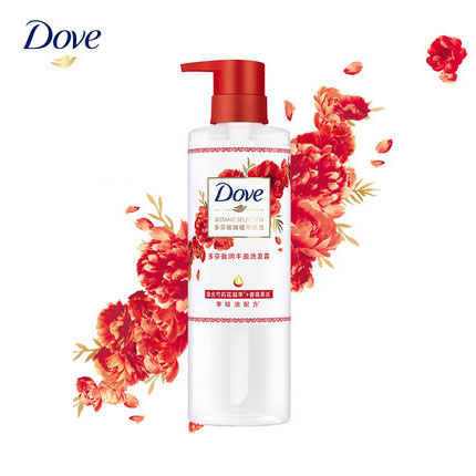 多芬无硅油芍药花洗发水470ml*2套装