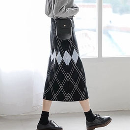 秋冬港味针织半身裙