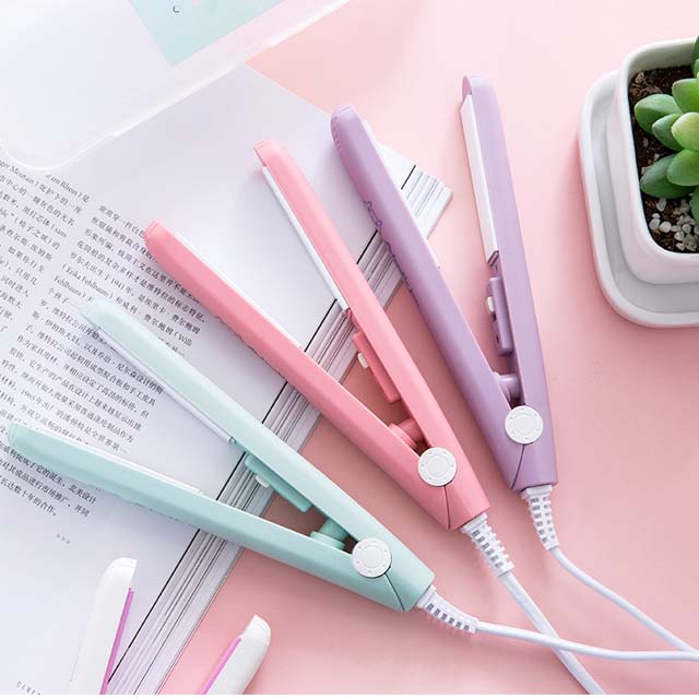 网红款迷你直发卷发棒