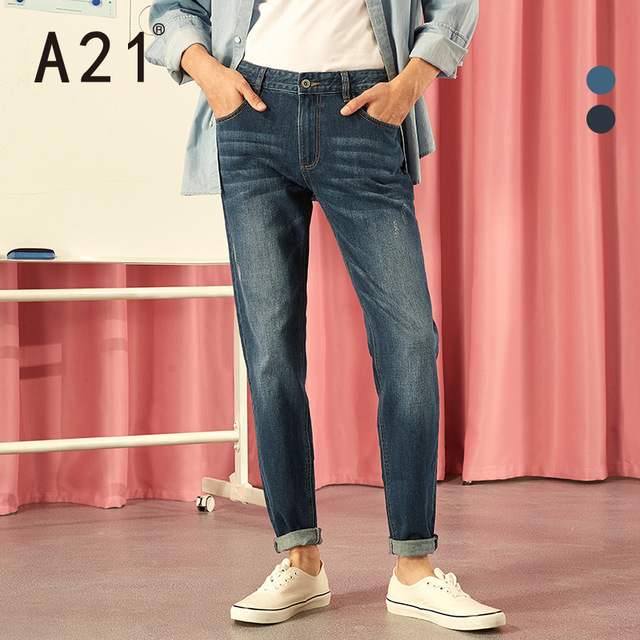 A21春季男士牛仔裤
