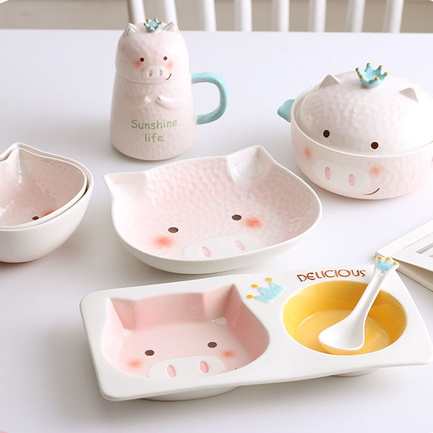 日式可爱陶瓷餐具套装