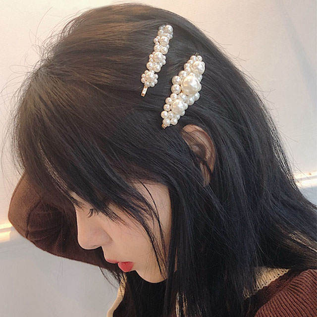 韩国简约ins人造珍珠发夹