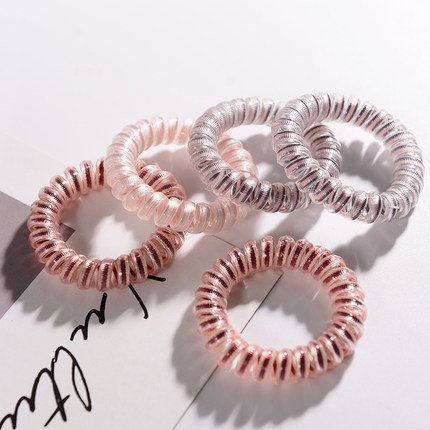 韩国扎头发绳电话线头绳
