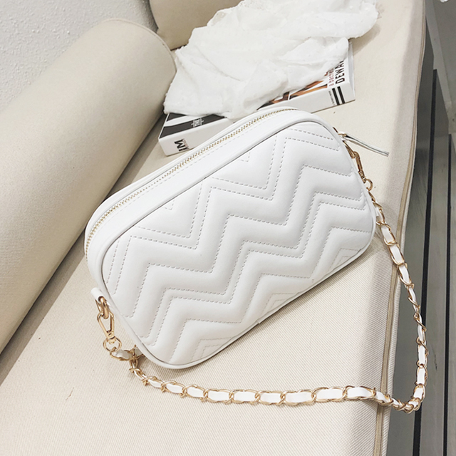 韩版百搭chic链条小方包