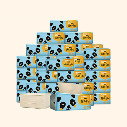 理文本色抽纸家庭装30包