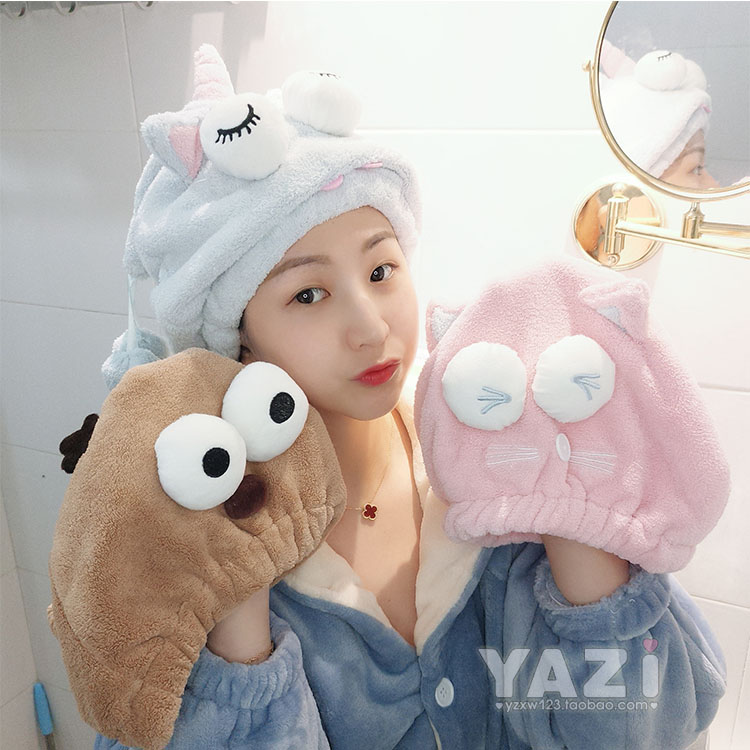 少女心爆棚 吸水速干浴帽