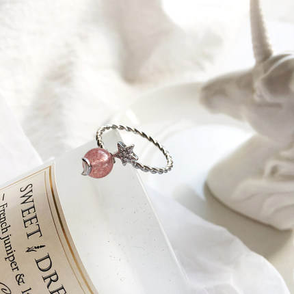 甜美草莓晶戒指