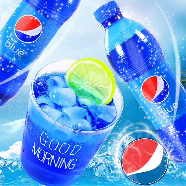 巴厘岛限定百事蓝可乐