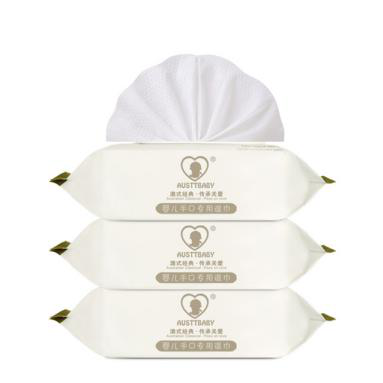 AUSTTBABY婴儿湿巾纸80抽*3