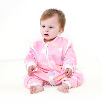 睡袋婴儿纱布纯棉防踢被