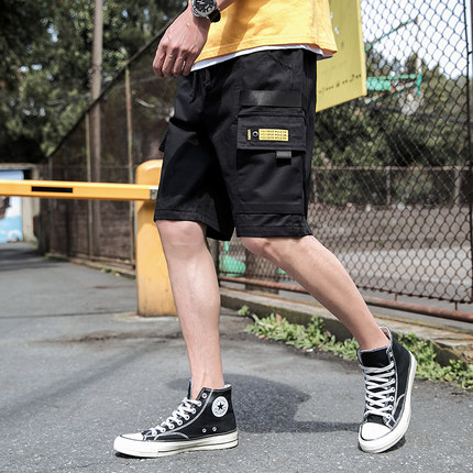 夏季潮宽松沙滩工装短裤