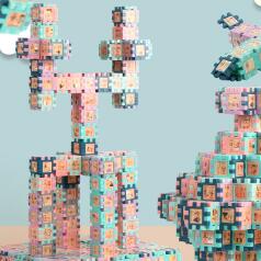 无味环保塑料数字积木拼装玩具