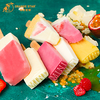 橙色星球水果芝士冰淇淋