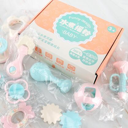 新生婴儿玩具0-1岁咬牙胶摇铃